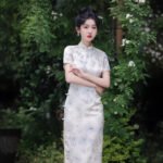 Summer New Jacquard Brocade Long Qipao Slimming Elegant