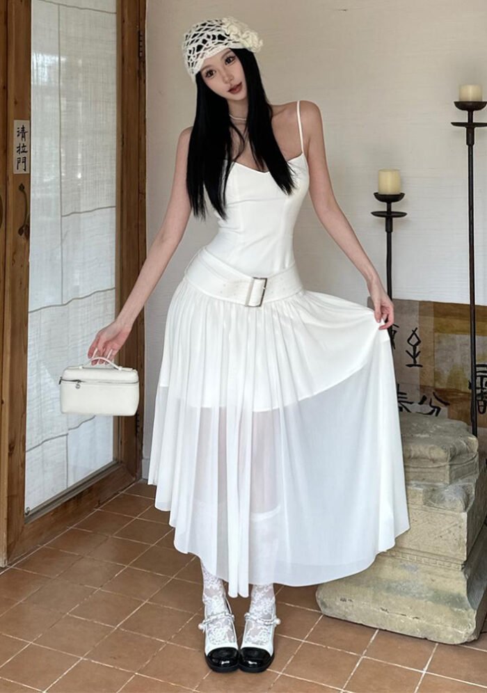 White Ethereal Maxi Dress Set