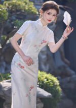 White Long Traditional Qipao Dresses