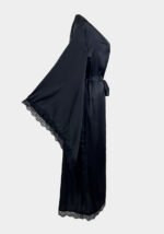 Women Satin Pajamas Lace Robe Nightgown Bathrobe Homewear