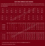 qun kwa dress size chart