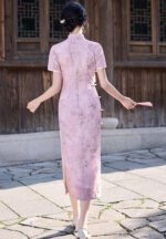 Elegant Pink Embroidered Cheongsam Traditional Chinese Qipao