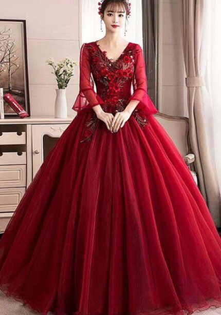 ball gown tulle evening dress