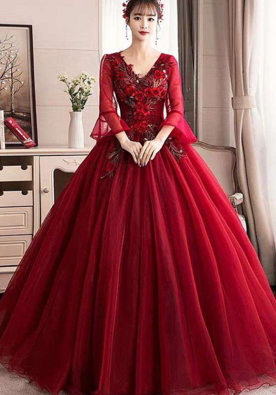 ball gown tulle evening dress