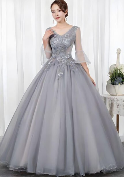 ball gown tulle evening dress