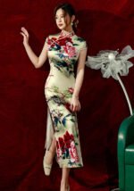 Cheongsam Dress with Peony Print