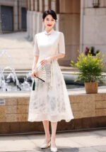 Elegant Black Cheongsam Modern Chinese Qipao