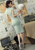 Elegant Chinese Cheongsam Dress Multi-Colored Floral Short Qipao​