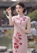 Elegant Pink Cheongsam