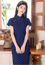 Embossed Pattern 1920s–1940s Style Qipao Dress