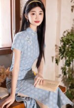 Embossed Pattern 1920s–1940s Style Qipao Dress