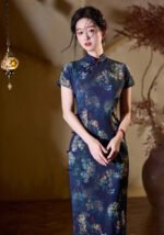 Floral Print Chinese Style Cheongsam