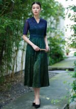 Graceful Silk Hanfu Dress Midi Dress