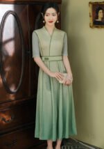 Graceful Silk Hanfu Dress Midi Dress