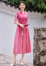 Graceful Silk Hanfu Dress Midi Dress