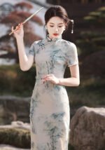 Ink Wash Cheongsam Timeless Chinese Art Elegance Dress