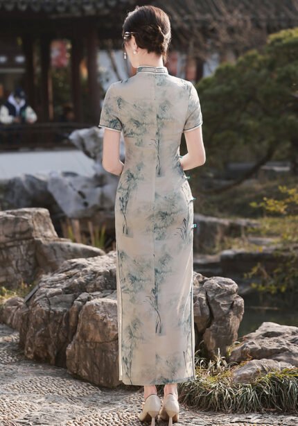 Ink Wash Cheongsam Timeless Chinese Art Elegance Dress