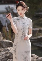 Ink Wash Cheongsam Timeless Chinese Art Elegance Dress