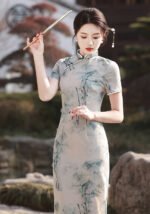 Ink Wash Cheongsam Timeless Chinese Art Elegance Dress