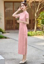 Lce Silk Jacquard Qipao Dress