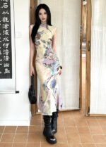 Modern Cheongsam Dresses Chinese Printed Qipao