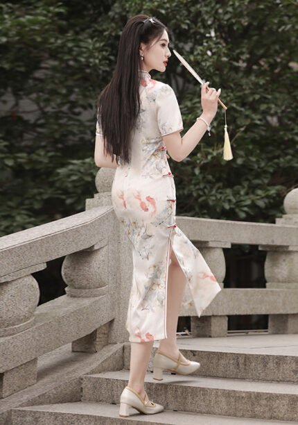 Oriental Charm Qipao Floral - Printed Cheongsam Dress