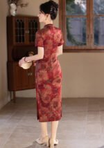 Retro Old Shanghai Red Cheongsam Dresses