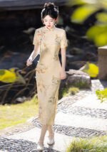 ​​Silk Essence Floral Bloom Timeless Elegance Qipao Dress​