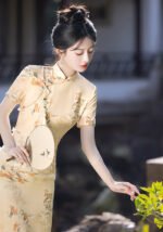 ​​Silk Essence Floral Bloom Timeless Elegance Qipao Dress​