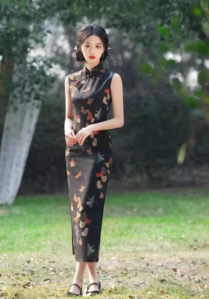 Cheongsam New Arrival Simple Butterfly Valley Style Qipao