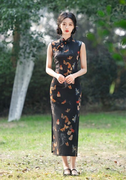 Cheongsam New Arrival Simple Butterfly Valley Style Qipao