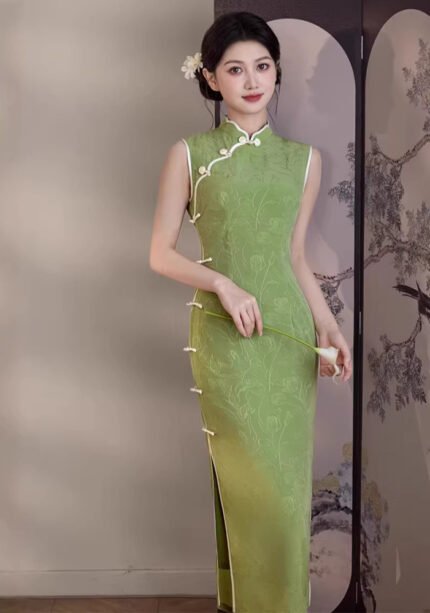 New Arrival Chinese Style Satin Cheongsam