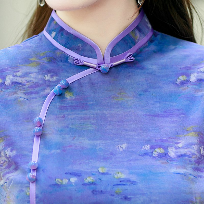 New Arrival Chinese Style Satin Cheongsam