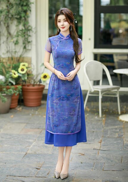 New Arrival Chinese Style Satin Cheongsam