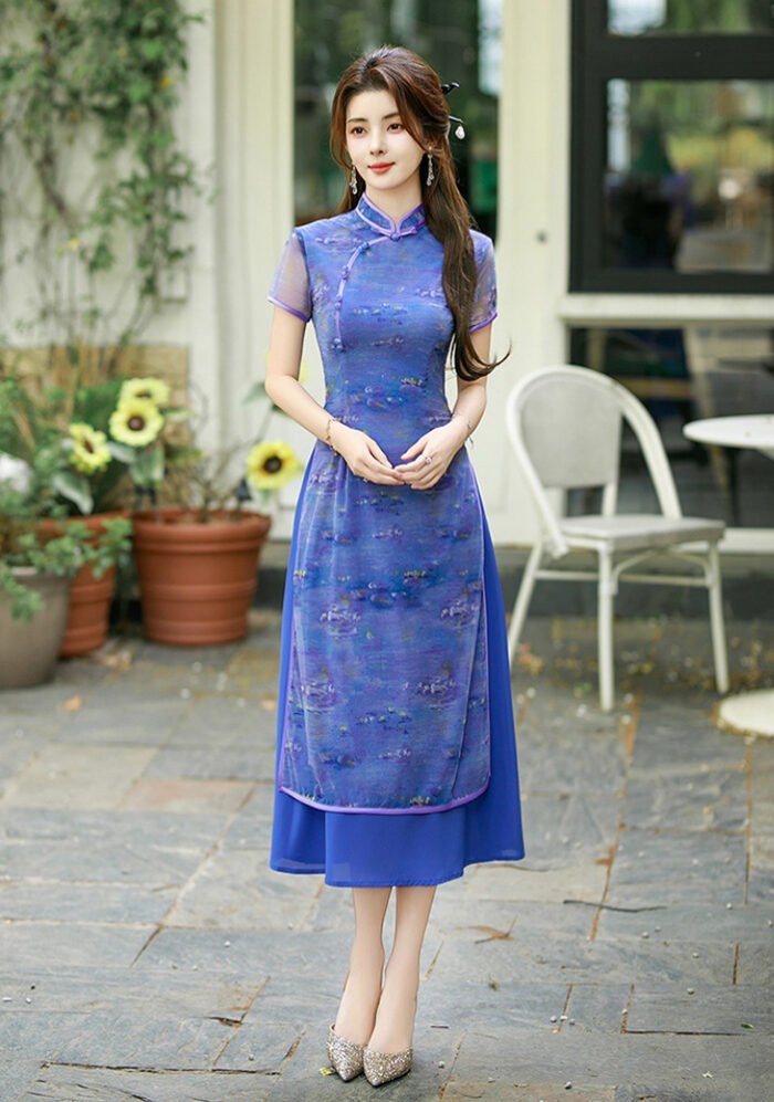 New Arrival Chinese Style Satin Cheongsam