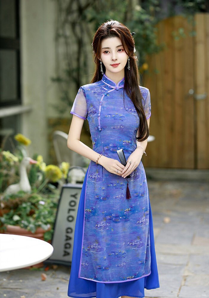 New Arrival Chinese Style Satin Cheongsam