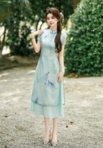 New Arrival Chinese Style Satin Cheongsam