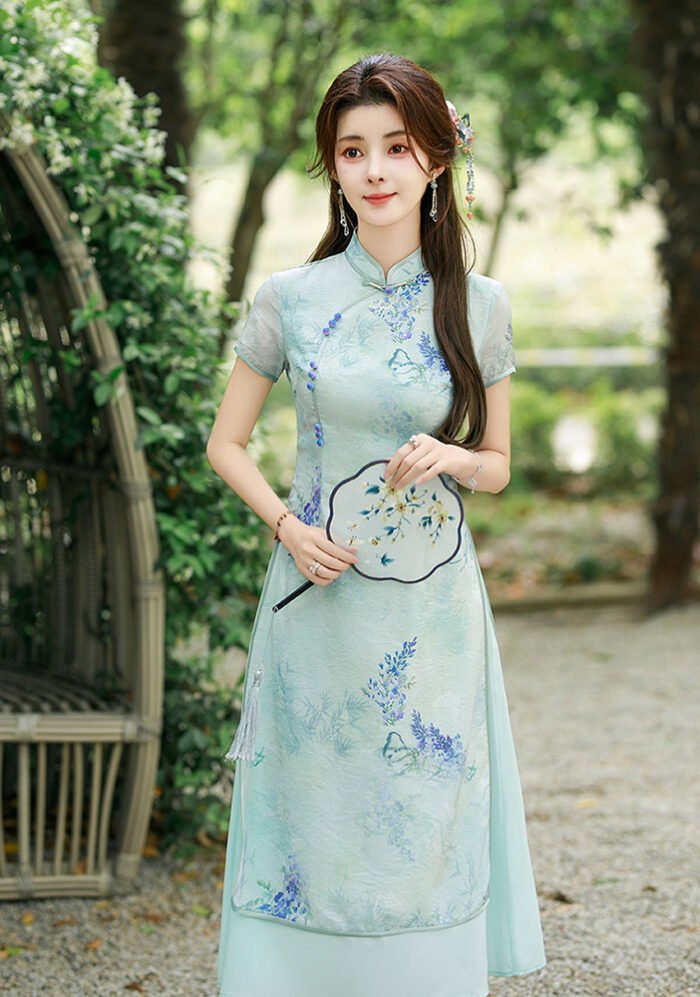 New Arrival Chinese Style Satin Cheongsam