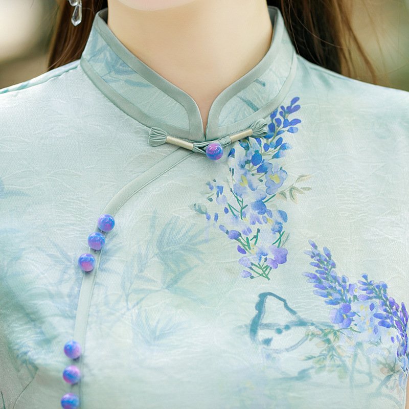 New Arrival Chinese Style Satin Cheongsam