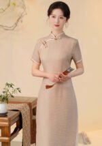 Vintage Lace Midi Cheongsam Dress