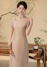 Vintage Lace Midi Cheongsam Dress