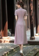 Vintage Lace Midi Cheongsam Dress