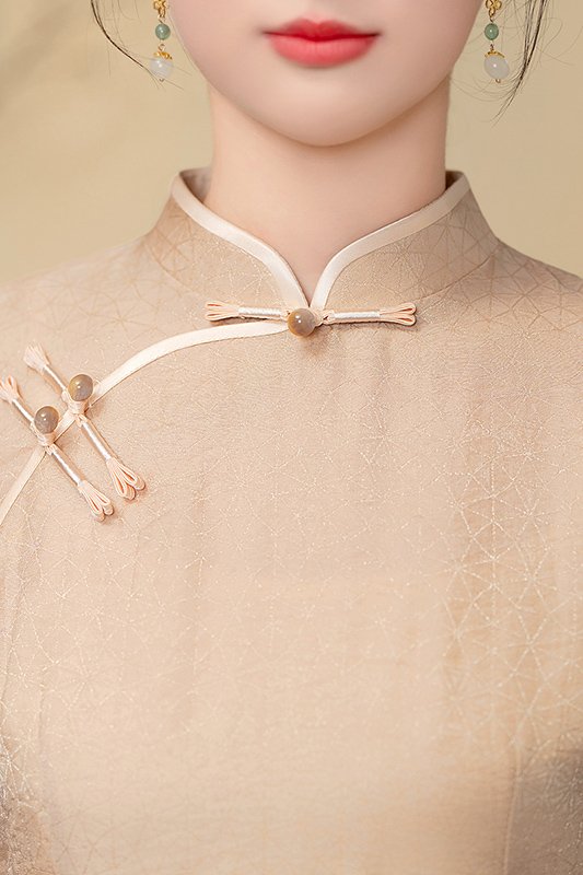 Vintage Lace Midi Cheongsam Dress