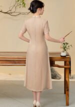 Vintage Lace Midi Cheongsam Dress