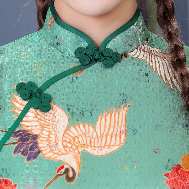 China-Chic Girl Chinese Style Short Cheongsam Dress
