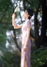 Purple Cheongsam Traditional Elegance Modern Aesthetics