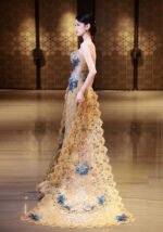 Champagne Gold Xiuhe Wedding Dress Bridal Gown