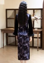 Autumn and Winter New Chinese Velvet Plus Cheongsam Dress