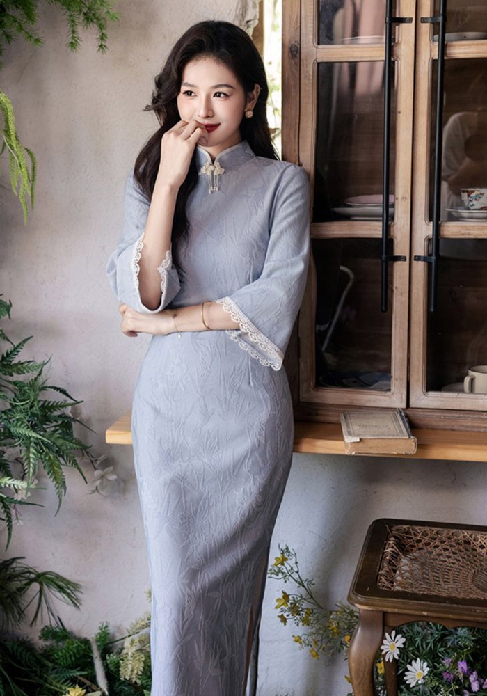 autumn-and-winter-new-elegant-retro-new-chinese-cheongsam-dress (4) Autumn and Winter New Elegant Retro New Chinese Cheongsam Dress