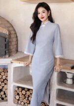 Autumn and Winter New Elegant Retro New Chinese Cheongsam Dress